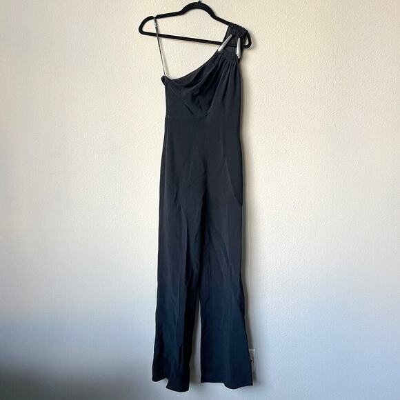 Et Ochs Jackson One Shoulder Black Jumpsuit Size 4 - Picture 3 of 7